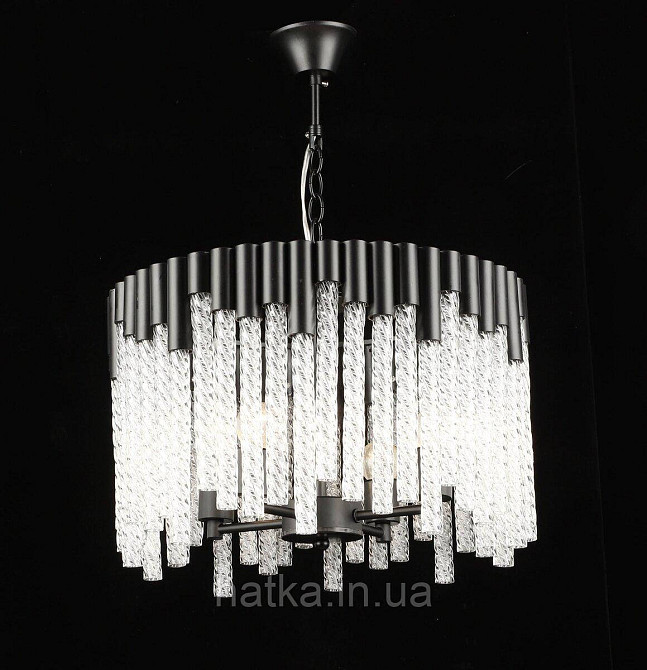 Люстра підвісна кришталева S2489/4, Чорний Київ - фото 1