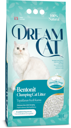 Бентонітовий наповнювач Dream Cat (Дрім Кет) для котячих туалетів з ароматом марсельського мила, 10 л (8.5 кг) Вінниця