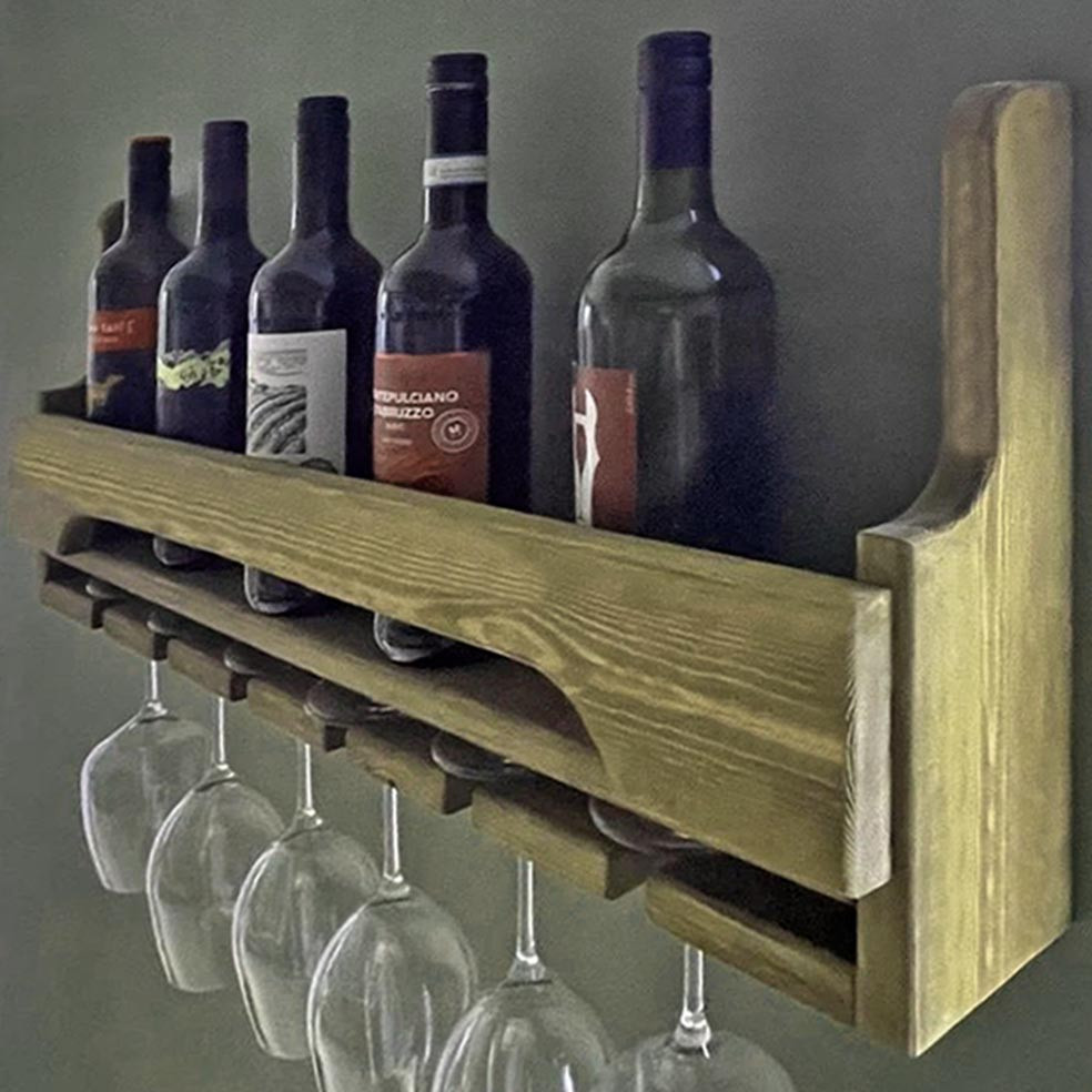 Настінна винна полиця "Хасіма" мускат Миколаїв - фото 1