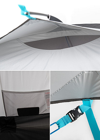Намет тримісний Naturehike Cloud Fun NH19ZP006, 210T/Silver Coated, білий Київ - фото 3