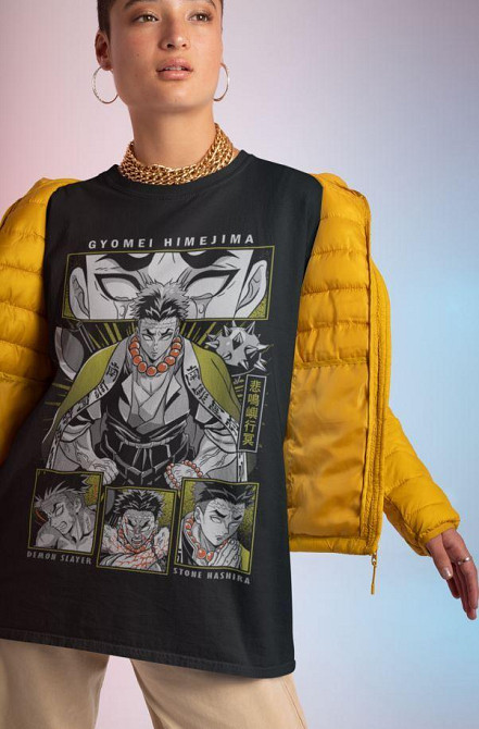 Футболка аниме Истребитель демонов оверсайз (S/M/L) Черний AnimeJ0902 Днепр - изображение 5