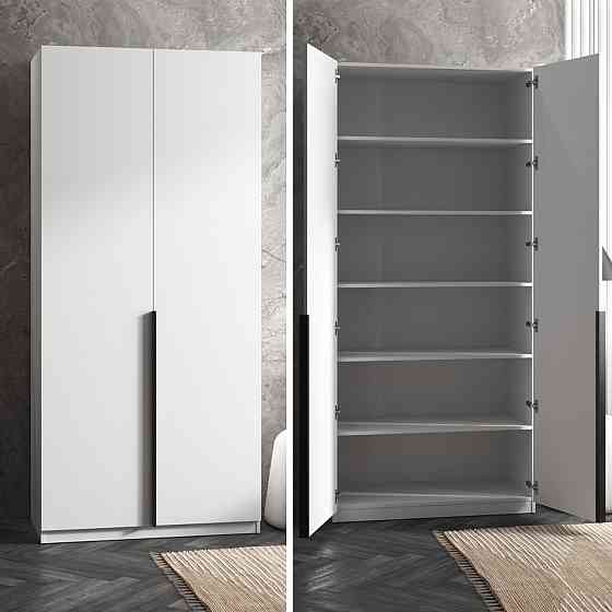 Шкаф для одежды VAYS M-26, с полками, ЛДСП, 100×50×220 см - для спальни, гостиной, прихожей Львов