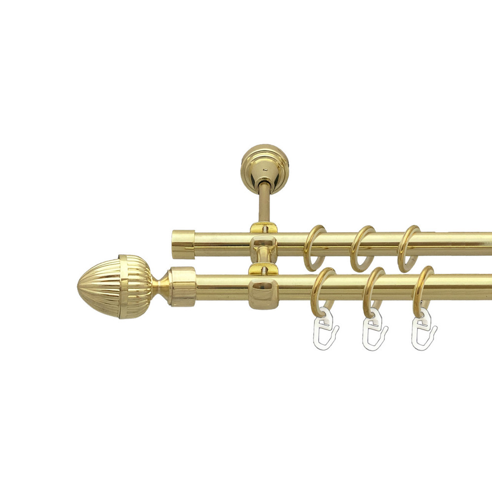 Карниз Orvit Одеон металевий дворядний відкритий Золото 16\16 мм 300 см (00-00014266) Львів - фото 1