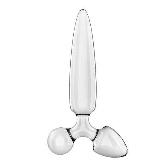 Тристоронній скляний дилдо Satisfyer Triple Crystal 1 Transparent Sex Aura Київ