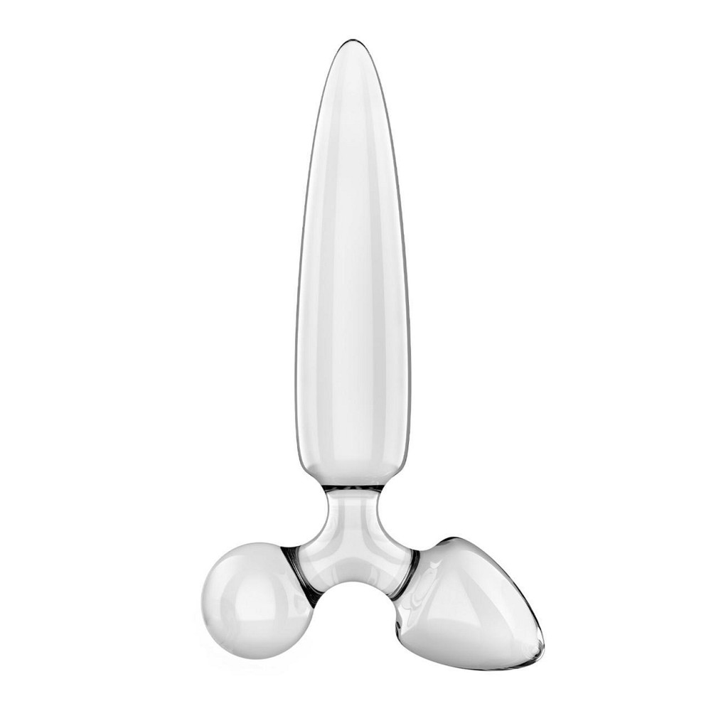 Тристоронній скляний дилдо Satisfyer Triple Crystal 1 Transparent Sex Aura Київ - фото 1