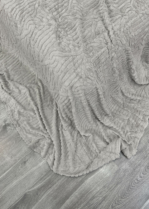 Плед 200х230 см (+-10см) "Косичка" колір сірий (87-341) Київ - фото 7