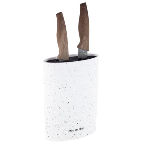 Підставка для ножів 22см (чорн.мармур,червон.мармур,сiрий мармур) 7606 KAMILLE Житомир - фото 2