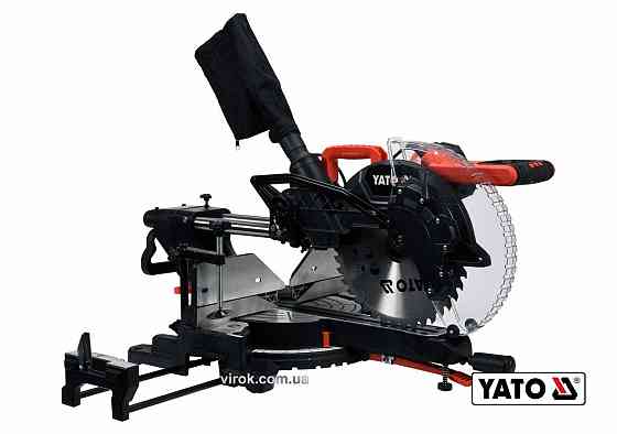Пила торцьовальна з протяжкою і лазером YATO: P=1.8 кВт, диск Ø=305/30мм, гл. різу 90°/45°-105/60мм Одесса