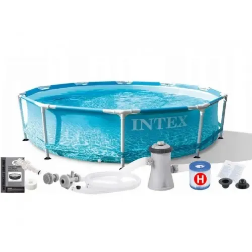 Каркасный бассейн с фильтром в комплекте Intex 28208 "Морской принт" 305 x 76 см Коломия
