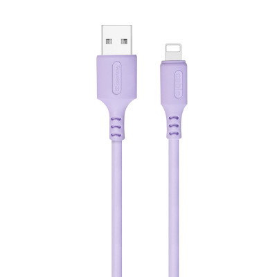 Дата кабель USB 2.0 AM to Lightning 1.0m soft silicone violet ColorWay (CW-CBUL044-PU) Винница - изображение 1