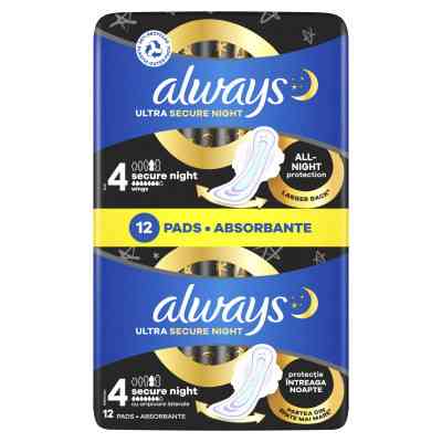 Гігієнічні прокладки Always Ultra Secure Night (Розмір 4) 12 шт. (4015400612469) Вінниця