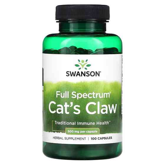 Cat's Claw 500 mg Full Spectrum, 100 капсул Луцьк