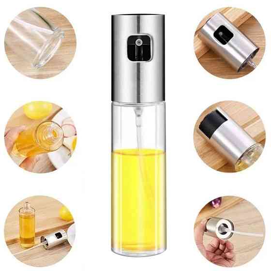 Розпилювач для олії 100мл, OIL BOTTLE / Скляна пляшечка-спрей для олії та соусу / Кухонний диспенсер Київ