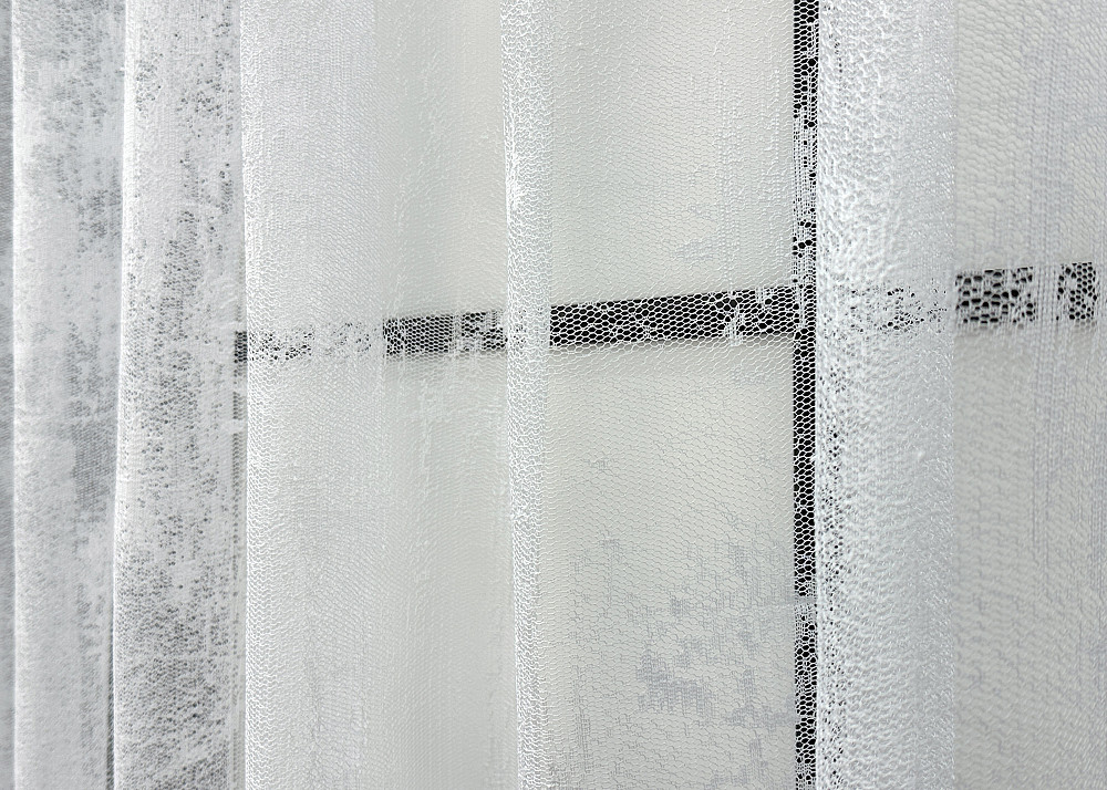 Тюль жаккард VR-Textil № 1859т Арка на кухню цвет белый 500х120 см (53-0076) Киев - изображение 4