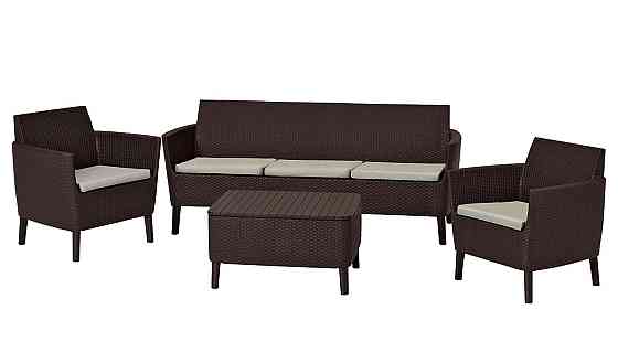 Комплект садой мебели Keter Salemo 3 seater set, коричневый Киев