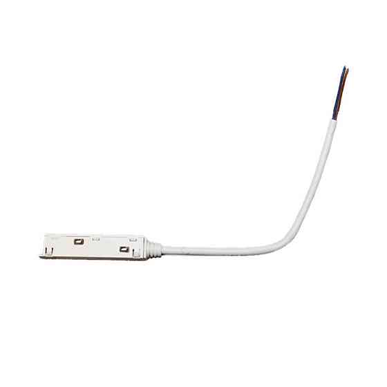 Коннектор для трековой рейки выводной, белый Днепр