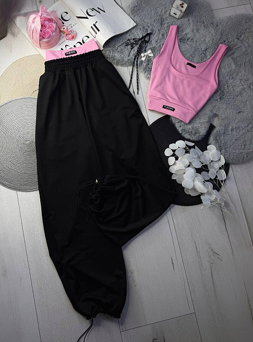 Женский стильный повседневный костюм двойка двунитка и эластичный микродайвинг Розовый, 42/44 Одесса - изображение 5