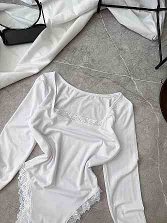Женский базовый боди с кружевом вискоза Одесса