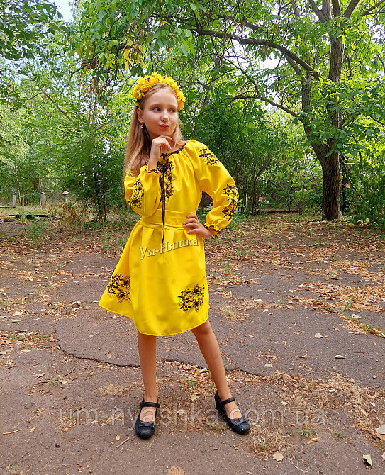 Сукня вишиванка жовто-чорна Кривой Рог - изображение 3