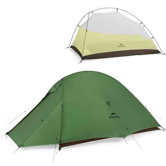Двомісний надлегкий намет Naturehike Cloud Up Pro CNK2350WS020 20D (Темно-зелений) Вінниця