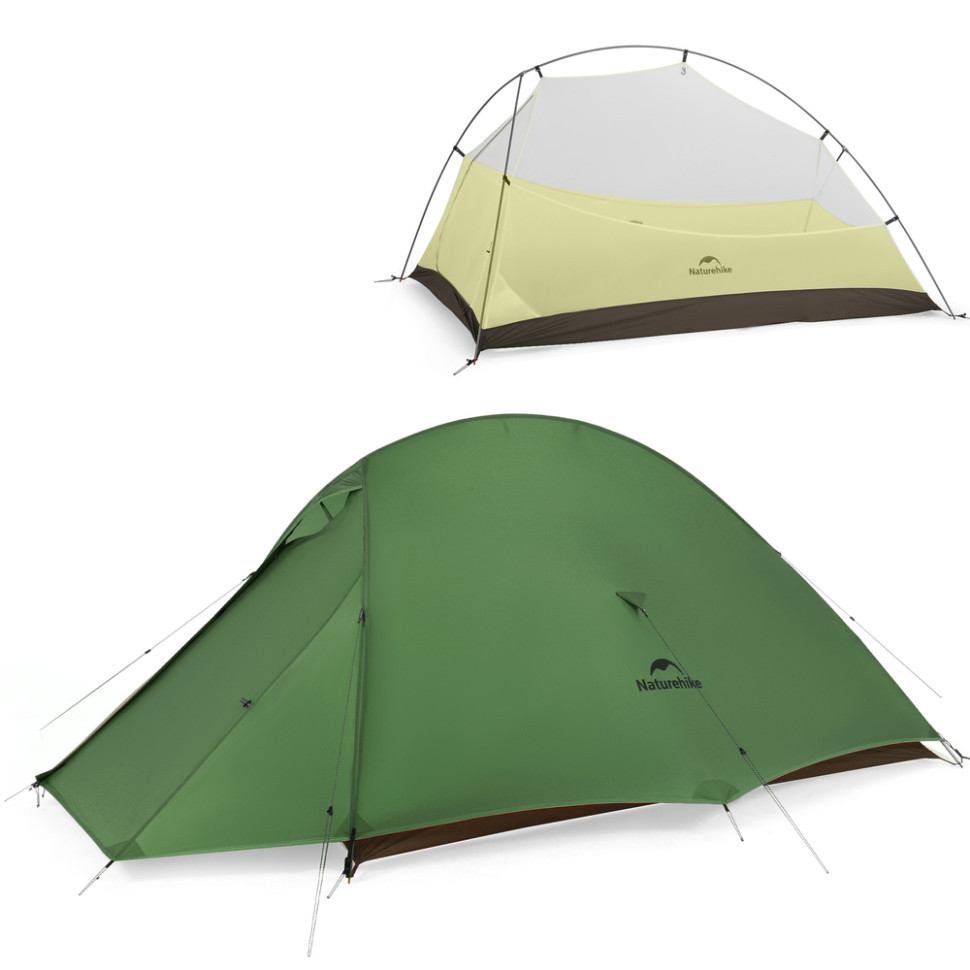 Двомісний надлегкий намет Naturehike Cloud Up Pro CNK2350WS020 20D (Темно-зелений) Вінниця - фото 2