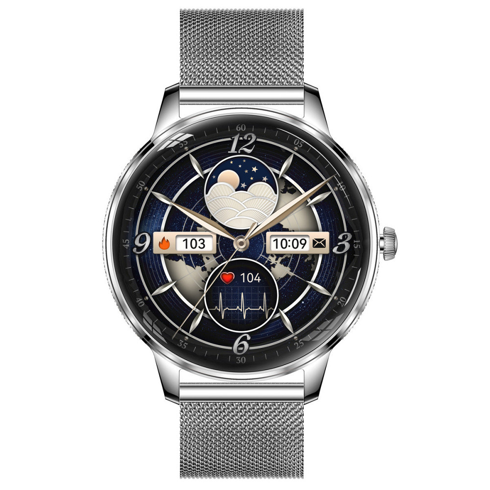 Розумний смарт-годинник Smart Brilliant Slim Silver (2 ремінці) Вінниця - фото 3
