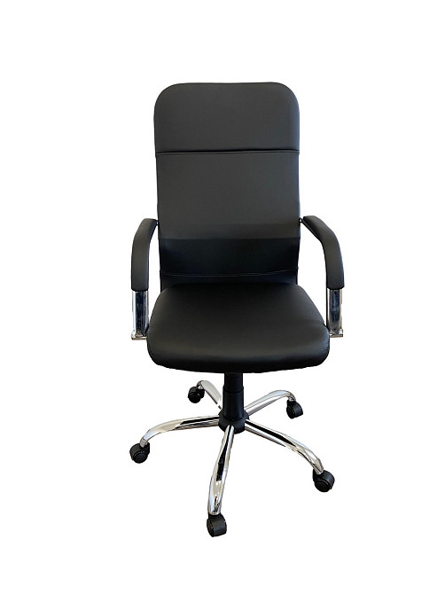 Офісне крісло керівника Tehforward Helios хром Tilt Чорний Дніпро - фото 2