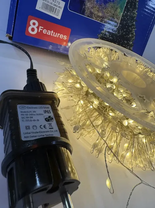 Гірлянда срібний провід таймер пульт ДК режими 6Вт 30м 900LED (теплий білий) BS-LINE-30M900-WW-2 Одеса - фото 9