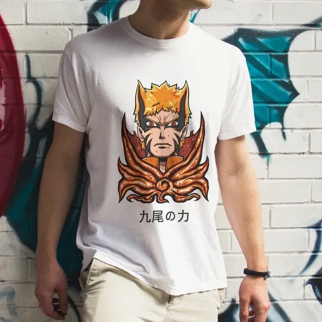 Футболка чоловіча з  принтом Наруто Сила Дев'яти Розмір 48 Anime0034 Дніпро - фото 3