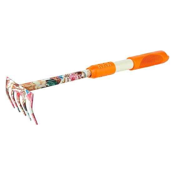 Грабли 5-ти зубов (orange) (TPR) FLORA (5043024) Ровно
