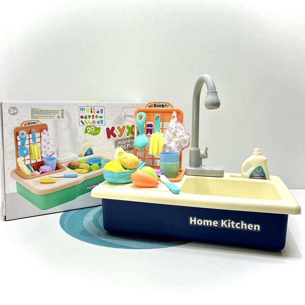 Кухня дитяча Limo Toy мийка ллється вода 20 предметів звук світло (WD-T42) Чернігів - фото 1