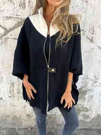 Жіночий базовий теплий кардиган-пончо ангора в'язка Одеса