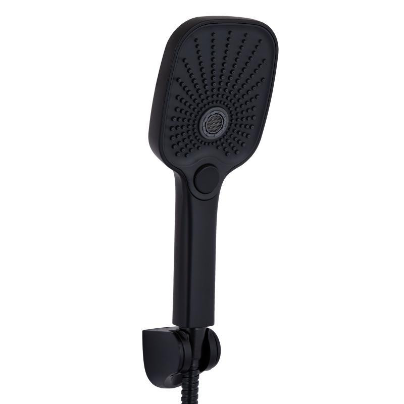 Смеситель для ванны c душевым гарнитуром Qtap Gemini QTGEM259BLM45682 Black Matt Харьков - изображение 4