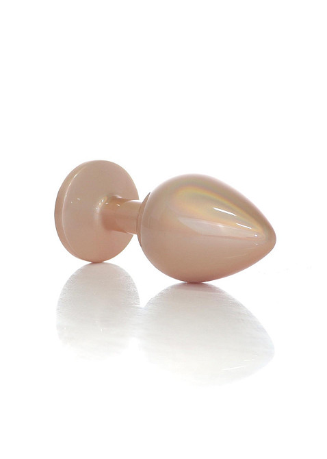 Анальная металлическая пробка Plug-Jewellery Pearl Gold PLUG- Clear M Sex Aura Киев - изображение 4