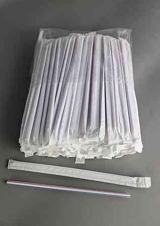 Трубочка для напоїв d4.8 21см в інд. упаковці Смуга рівна (200 шт) Харків