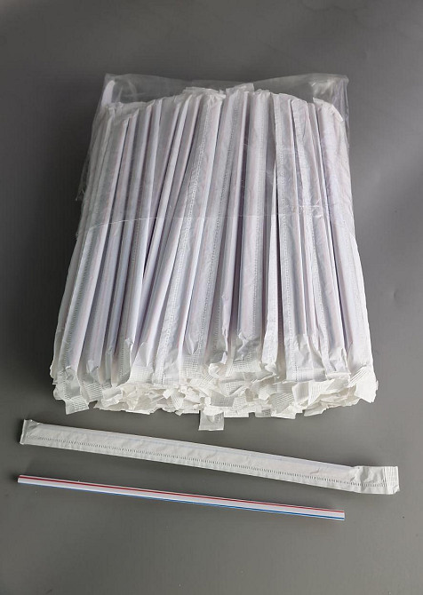 Трубочка для напоїв d4.8 21см в інд. упаковці Смуга рівна (200 шт) Харків - фото 2