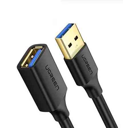 Подовжувач UGREEN US129 USB 3.0 Extension Male Cable 1.5m (Black)(UGR-30126) (UGR-30126) Київ