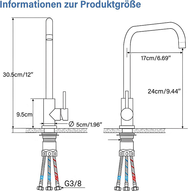 TVTIUO Кухонный смеситель низкого давления для бойлера вращающийся кухонный смеситель на 360 град из Германии Днепр - изображение 9