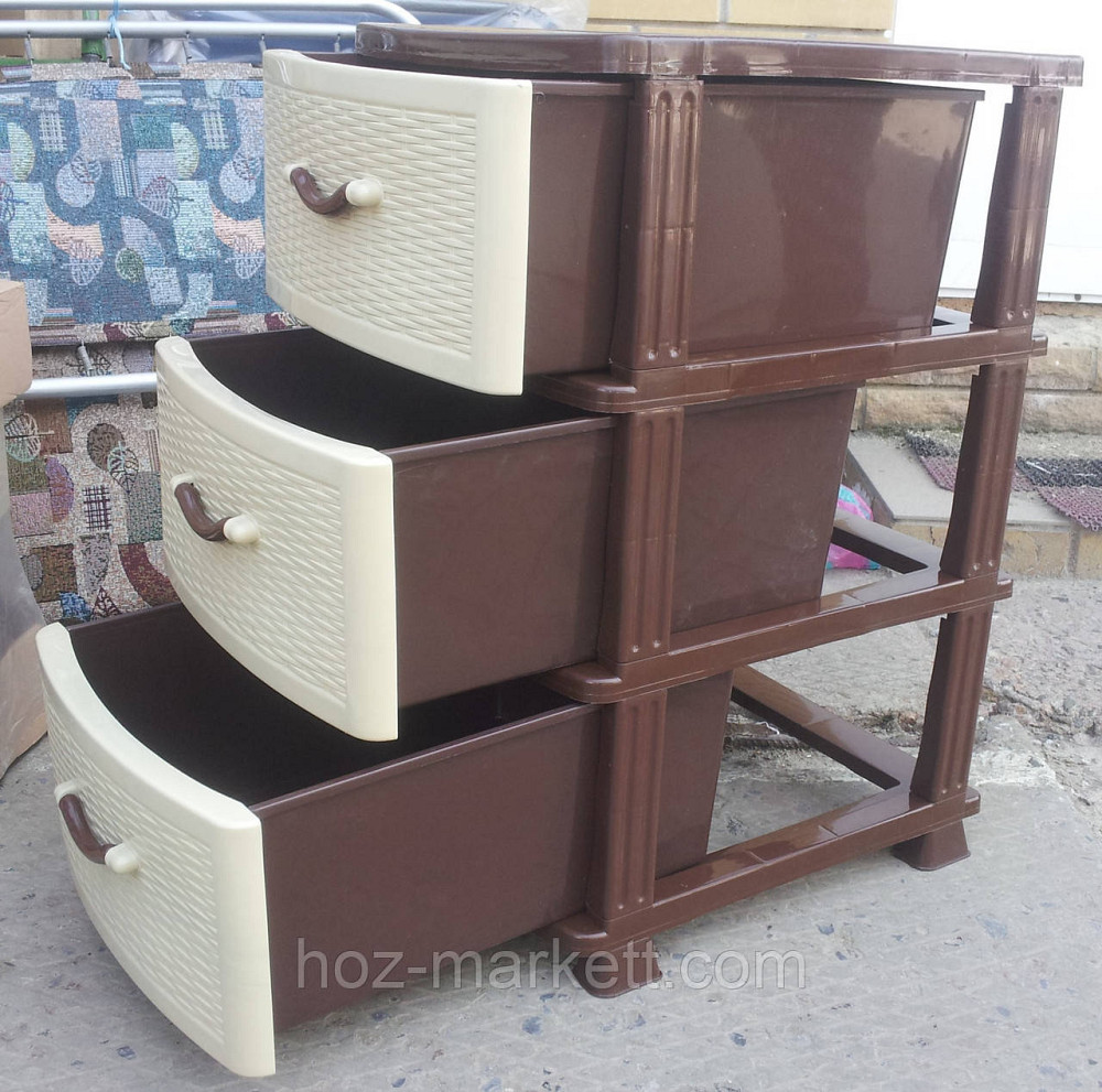 Комод пластиковий на 3 ящики виробництво Україна Харків - фото 6