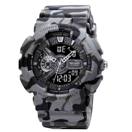 Чоловічі круглі спортивні годинники SKMEI, Водонепроникні електронні годинники Спецназ YP-25 Івано-Франківськ