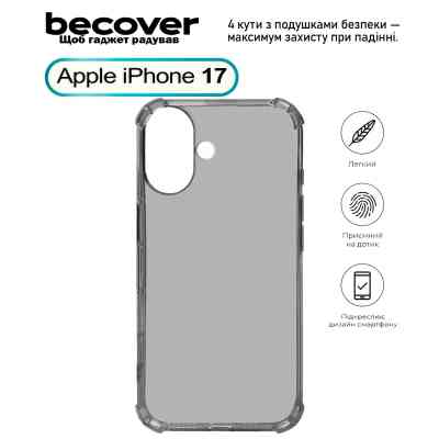 Чохол до мобільного телефона BeCover Anti-Shock Apple iPhone 17 Grey (713794) Вінниця