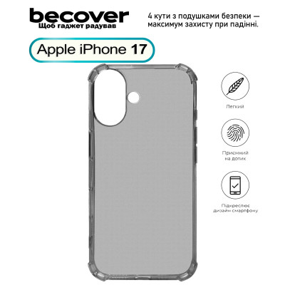 Чохол до мобільного телефона BeCover Anti-Shock Apple iPhone 17 Grey (713794) Вінниця - фото 1