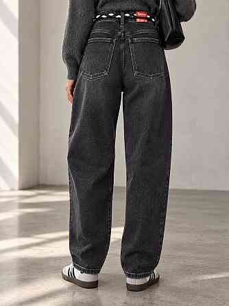 Джинсы женские Vanver 82216 baggy MOM бананы американки с поясом черные, черный, 29, 29, 83 см, 113 см Киев