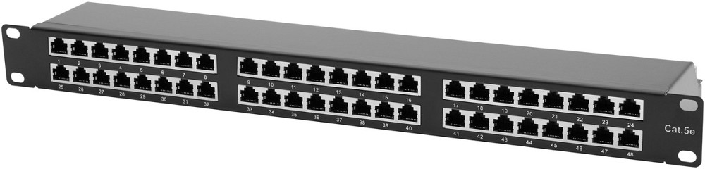 Патч-панель GEAR мережева RJ-45 19" 1U KeyStone 48 портів (GPP-STP1U48P) Київ - фото 11