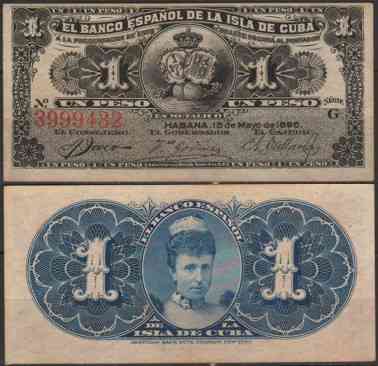 Куба / Cuba 1 peso 1896 Pick 47 UNC Полтава