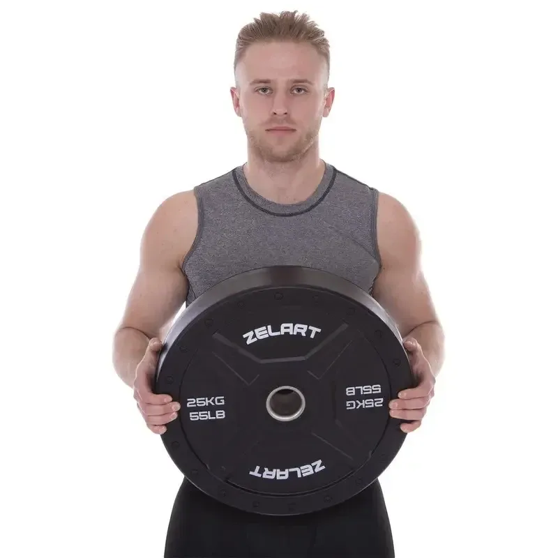 Диск бамперний для кросфіта 25 кг Zelart TA-2258-25 Київ - фото 2
