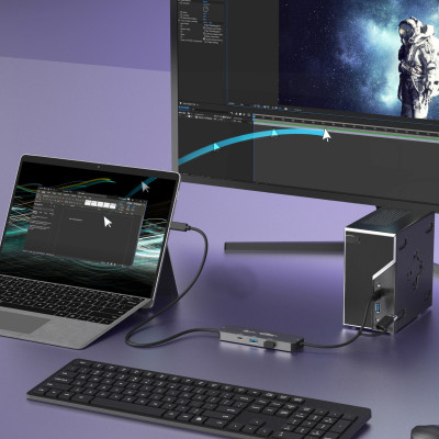 Концентратор J5create USB-C + USB A to 2xUSB + USB-C switch hub (JCH462-N) Винница - изображение 12