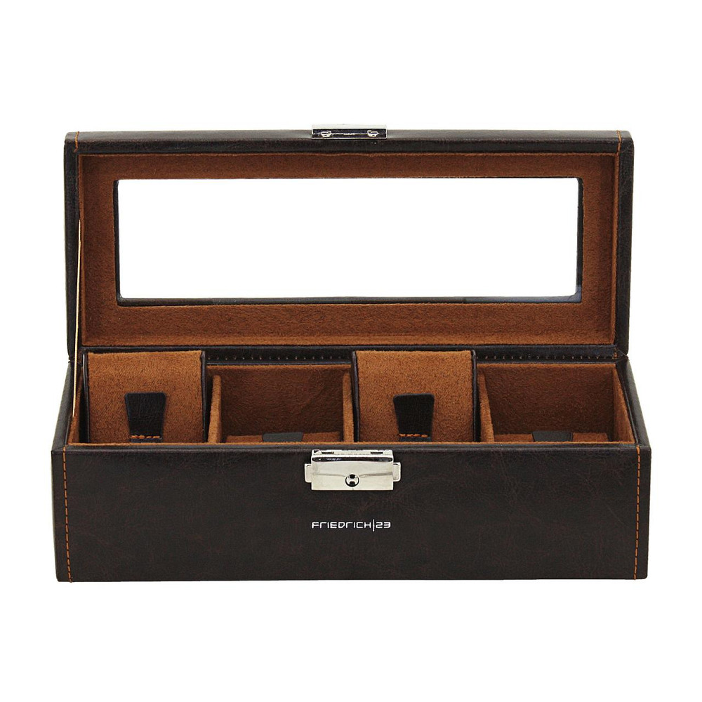 Скринька для зберігання наручних годинників Friedrich Lederwaren Bond 4 (Коричневий) Київ - фото 4