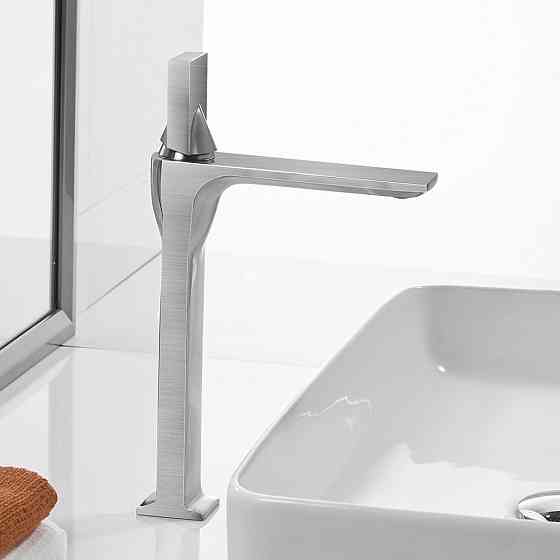 Смеситель дизайнерский для умывальника, кран в ванну однорычажный WanFan люкс качества хром Каменец-Подольский