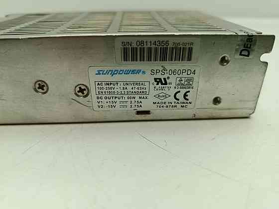 Промисловий блок живлення Sunpower 60W (+15V / -15V) SPS-060PD4 ( товар вживаний) Луцьк